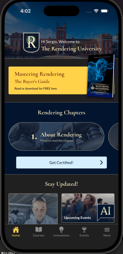 Rendering University Mobile screenshot 1