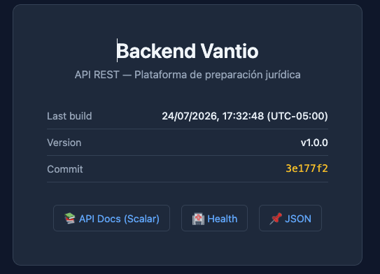 Vantio API - REST Backend